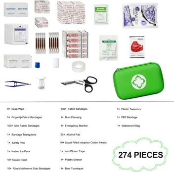 Yiderbo Emegency Travel Essentials First Aid Kit (275-Pieces)