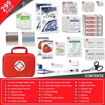 Yiderbo Emegency Travel Essentials First Aid Kit (275-Pieces)