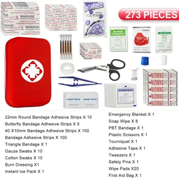 Yiderbo Emegency Travel Essentials First Aid Kit (275-Pieces)