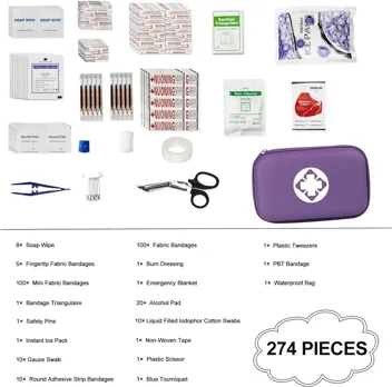 Yiderbo Emegency Travel Essentials First Aid Kit (275-Pieces)