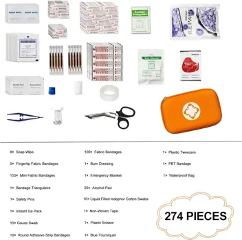 Yiderbo Emegency Travel Essentials First Aid Kit (275-Pieces)