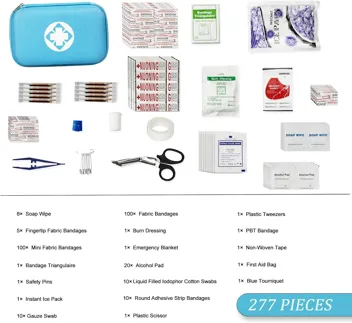 Yiderbo Emegency Travel Essentials First Aid Kit (275-Pieces)