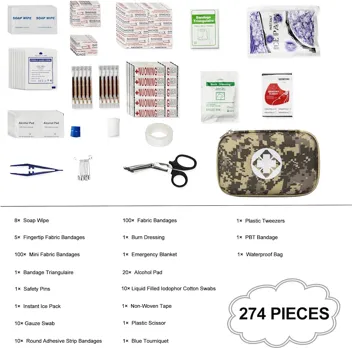 Yiderbo Emegency Travel Essentials First Aid Kit (275-Pieces)