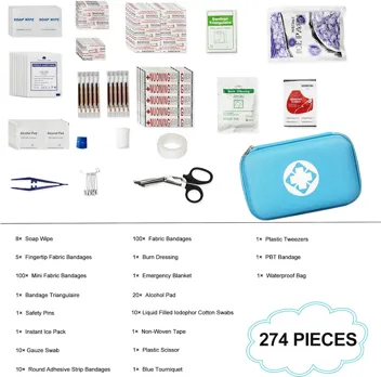 Yiderbo Emegency Travel Essentials First Aid Kit (275-Pieces)