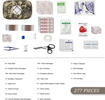 Yiderbo Emegency Travel Essentials First Aid Kit (275-Pieces)