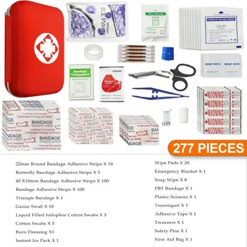 Yiderbo Emegency Travel Essentials First Aid Kit (275-Pieces)