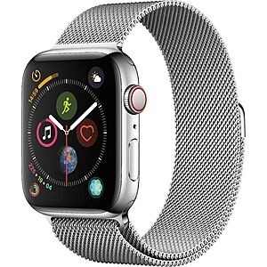 Watch Series 4 (GPS + Cellular) 44mm Stainless Steel Case w/ Milanese Loop - Stainless Steel