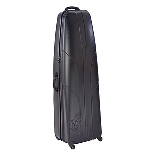 Hard Case Golf Travel Bag with Wheels and Internal Compression Straps, Midnight Black