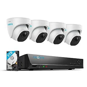 Reolink 8MP UHD H.265 PoE 8-Dome Camera Security System w/ 3TB HDD