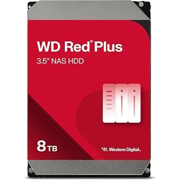 Red Plus 8TB 5640RPM Internal 3.5" NAS SATA Hard Drive (256MB Cache)