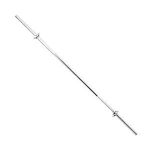 60" Sunny Health & Fitness Threaded Chrome Barbell Bar w/ Ring Collars