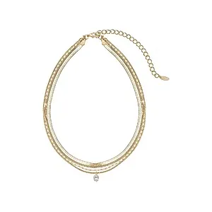 Ettika Layered Chain Pendant Necklace in Gold