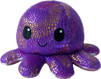 TeeTurtle Original Reversible Octopus Plushie (Sunset + Mermaid) w/ Prime