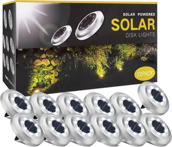 Yakalla Solar 8-LED Disk Lights