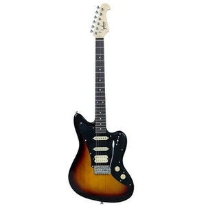 Monoprice Offset Os20 Classic Electric Guitar - Sunburst, With Gig Bag, Two Single Coils And A Humbucker - Indio Guitars : Target