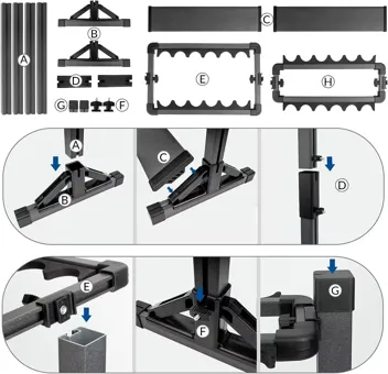 THKFISH 12 Rod Fishing Rod Rack