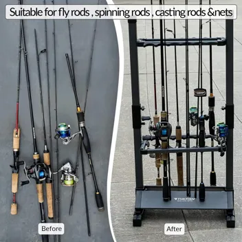 THKFISH 12 Rod Fishing Rod Rack