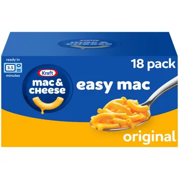 Easy Mac Microwavable Macaroni & Cheese-. 6.7 Oz. Packets- ($.44 ea)-Amazon