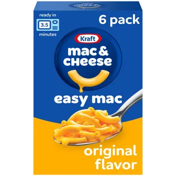 Easy Mac Microwavable Macaroni & Cheese-. 6.7 Oz. Packets- ($.44 ea)-Amazon