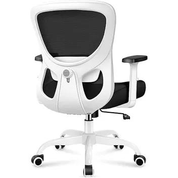 RZ-2088 White Ergonomic Desk Chair (White) w/ Adjustable Lumbar Support