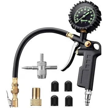 100 PSI-ANSI Tire Pressure Gauge with Inflator