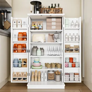 Walsunny 47" Kitchen Pantry Storage Cabinet