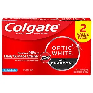 4.2-Oz Optic White Charcoal Toothpaste w/ Fluoride (Cool Mint)