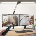 Yihdeb 3-Light Adjustable 24W 4 Color Mode LED Desk Lamp with Clamp