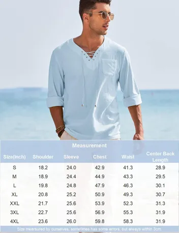 Coofandy Linen Beach Shirt