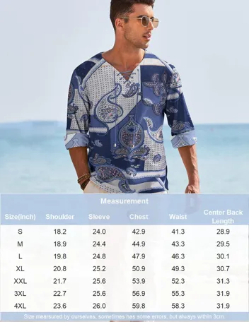 Coofandy Linen Beach Shirt