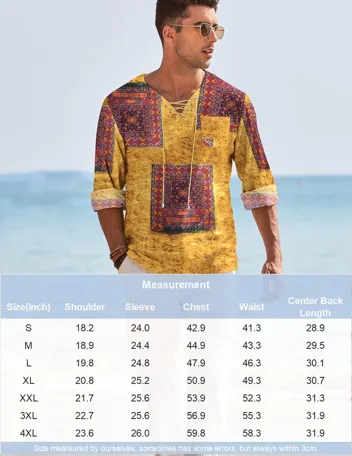 Coofandy Linen Beach Shirt