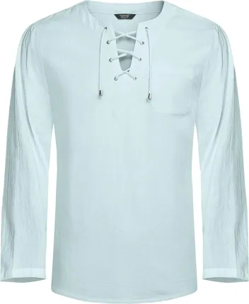 Coofandy Linen Beach Shirt