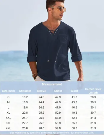 Coofandy Linen Beach Shirt