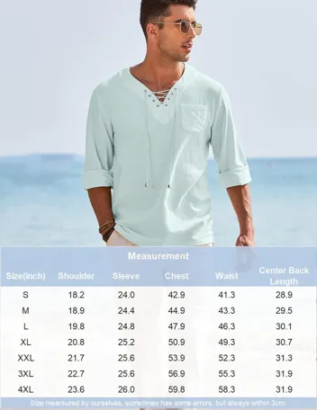 Coofandy Linen Beach Shirt