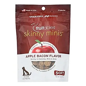 Fruitables Skinny Mini Dog Treats (Apple Bacon) 5oz