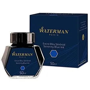 [S&S]: 50-ml Waterman Fountain Pen Ink (Serenity Blue)