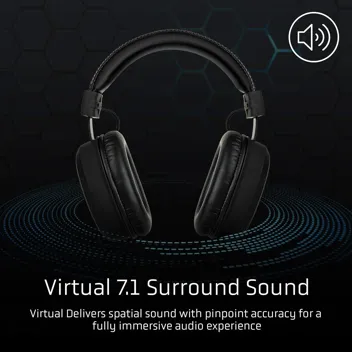 TECWARE Q5 Professional 7.1 Surround Sound Stereo Gaming Headset with Crystal Clear Mic & Large Earpads