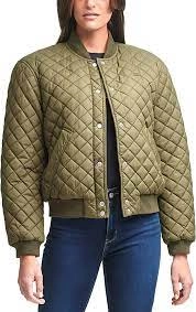 Diamond Quilted Bomber Jacket