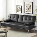 Easyfashion LuxuryGoods Modern Faux Leather Futon