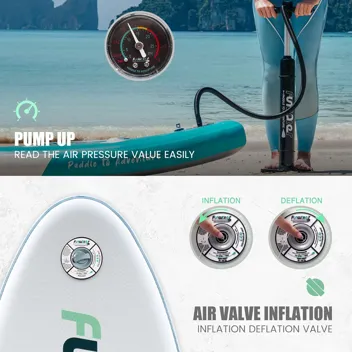 FunWater 11ft x 33" Inflatable Ultra-Light Stand Up Paddle Board w/ Accessories