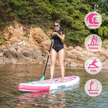 FunWater 11ft x 33" Inflatable Ultra-Light Stand Up Paddle Board w/ Accessories