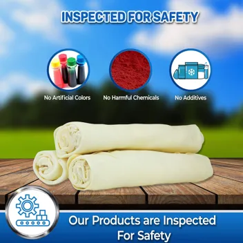 Pet Magasin Rawhide Large Thick Rolls 9 to 10 inches Long-Lasting Chew Treat Toy for Medium and Large Dogs, Made in Registered Facility