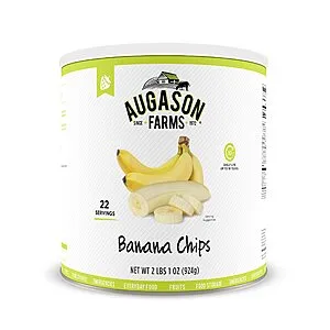 Augason Farms Banana Chips 2 lbs 1 oz No. 10 Can