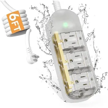 Cakinkon 3-Outlet 2700J Outdoor Surge Protector (FCC UL Listed) with 6ft Cord