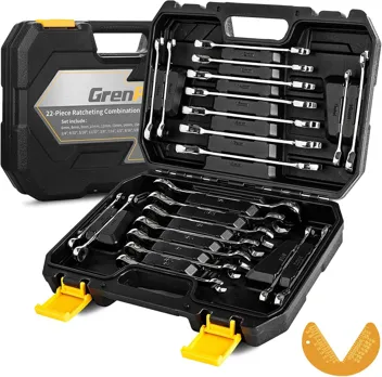 Grenpro 13-Piece Metric & Standard Combination Ratcheting Wrench Set