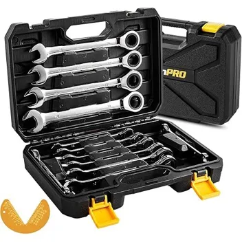 Grenpro 13-Piece Metric & Standard Combination Ratcheting Wrench Set