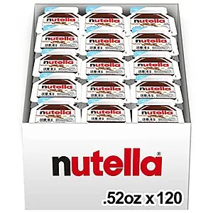 [S&S]: 0.52-Oz Nutella Hazelnut Spread w/ Cocoa Mini Cups (16.6¢ / cup)