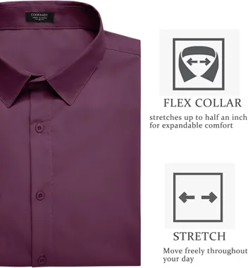 Coofandy Button Down Slim Fit Business Dress Shirt