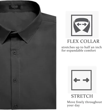 Coofandy Button Down Slim Fit Business Dress Shirt