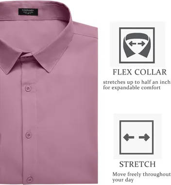 Coofandy Button Down Slim Fit Business Dress Shirt